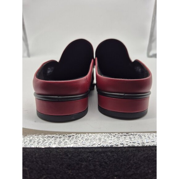 ECCO Women's Shoes Mules  Size 8 8.5 US 39 EU  Red Leather Croc Embossed (313 - Picture 9 of 12